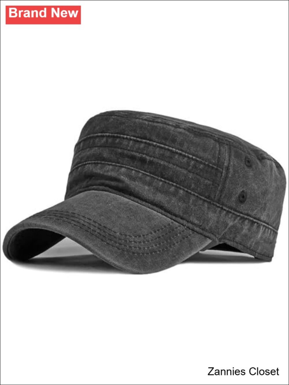 🤠 XYIYI Cotton Washed Military Cadet Army Flat Top Baseball Cap